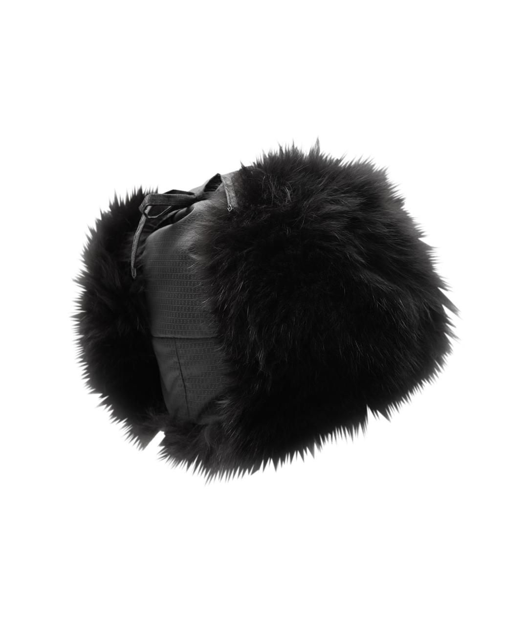FENDI Черная синтетическая шапка, фото 2