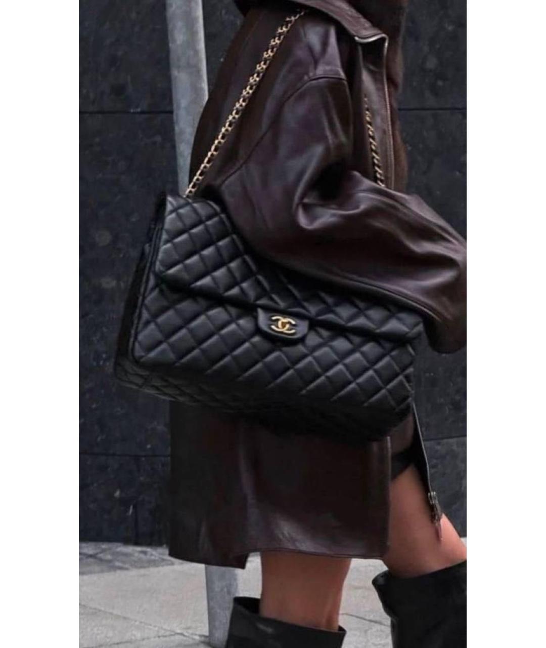 CHANEL Черная кожаная сумка через плечо, фото 2