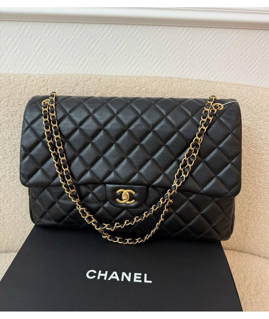 CHANEL Черная кожаная сумка через плечо, фото 4