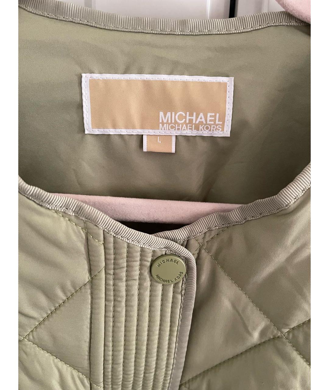 MICHAEL MICHAEL KORS Зеленая куртка, фото 2