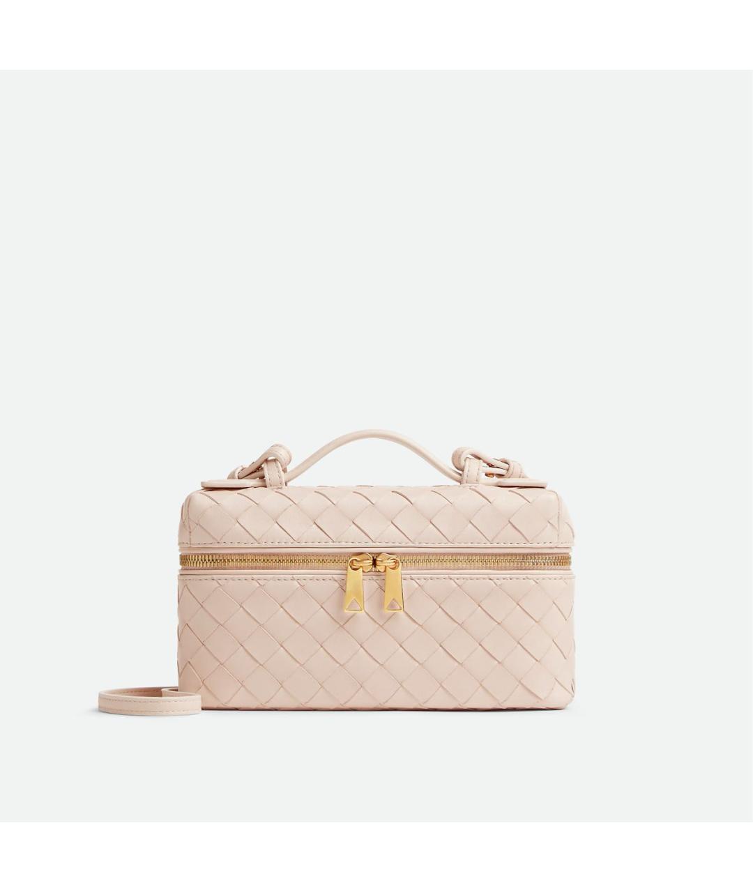 BOTTEGA VENETA Розовая кожаная сумка через плечо, фото 4