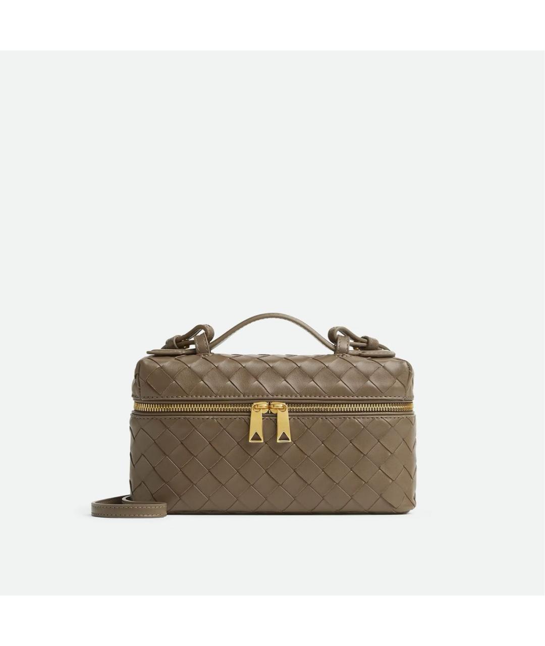 BOTTEGA VENETA Бежевая кожаная сумка через плечо, фото 3