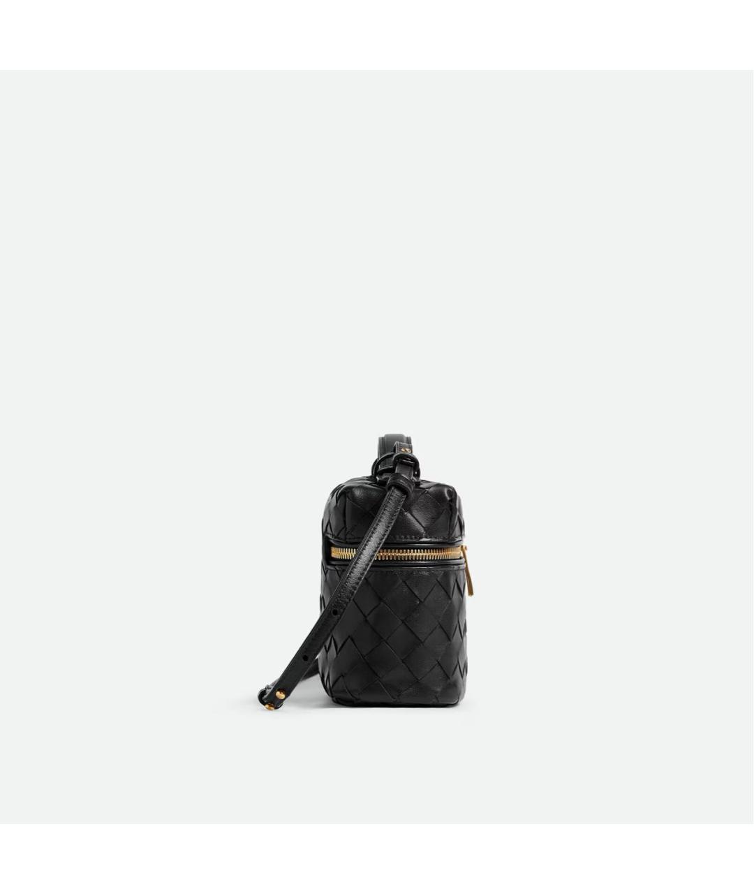 BOTTEGA VENETA Черная кожаная сумка через плечо, фото 2