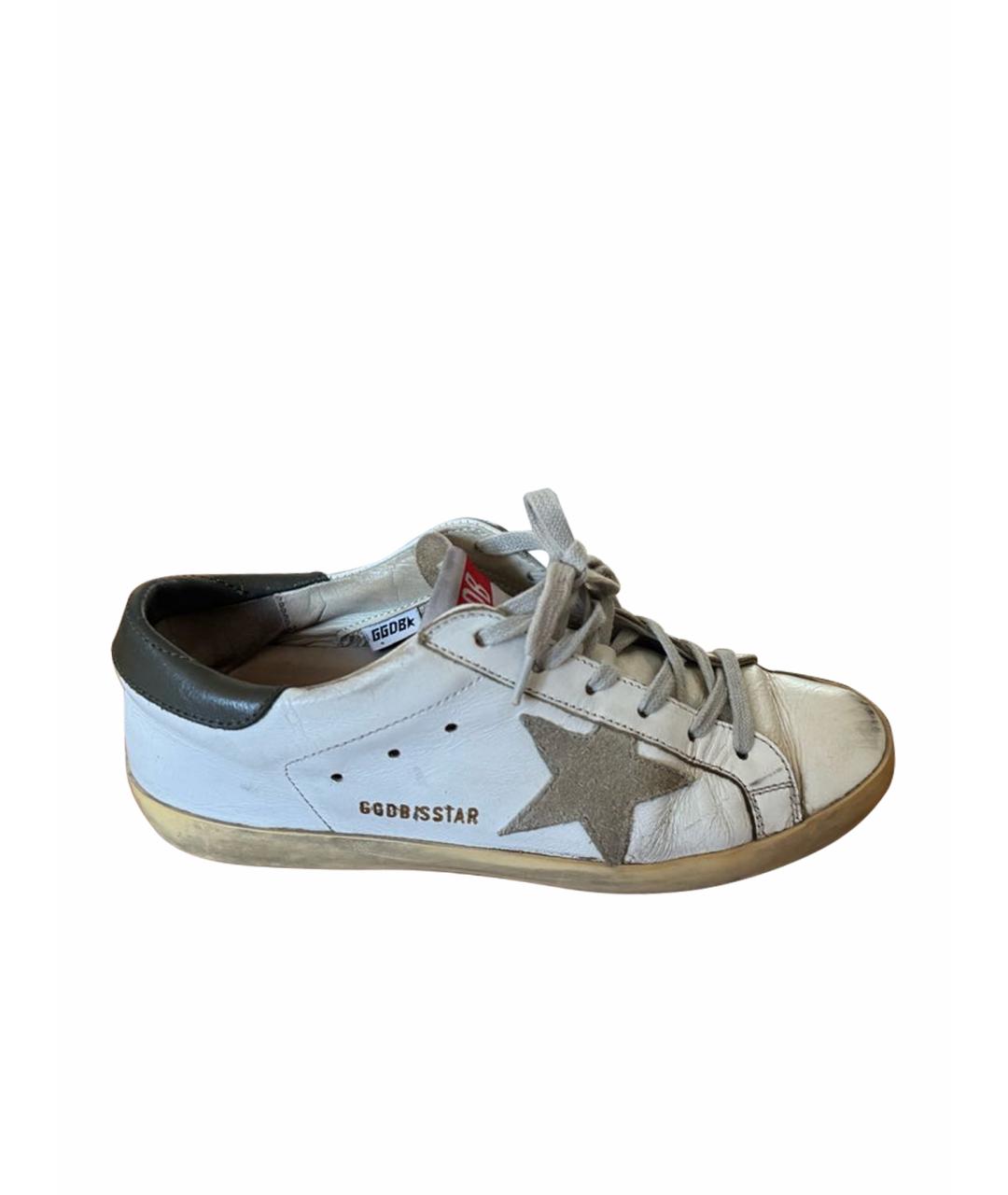 GOLDEN GOOSE DELUXE BRAND Белые кожаные кеды, фото 1