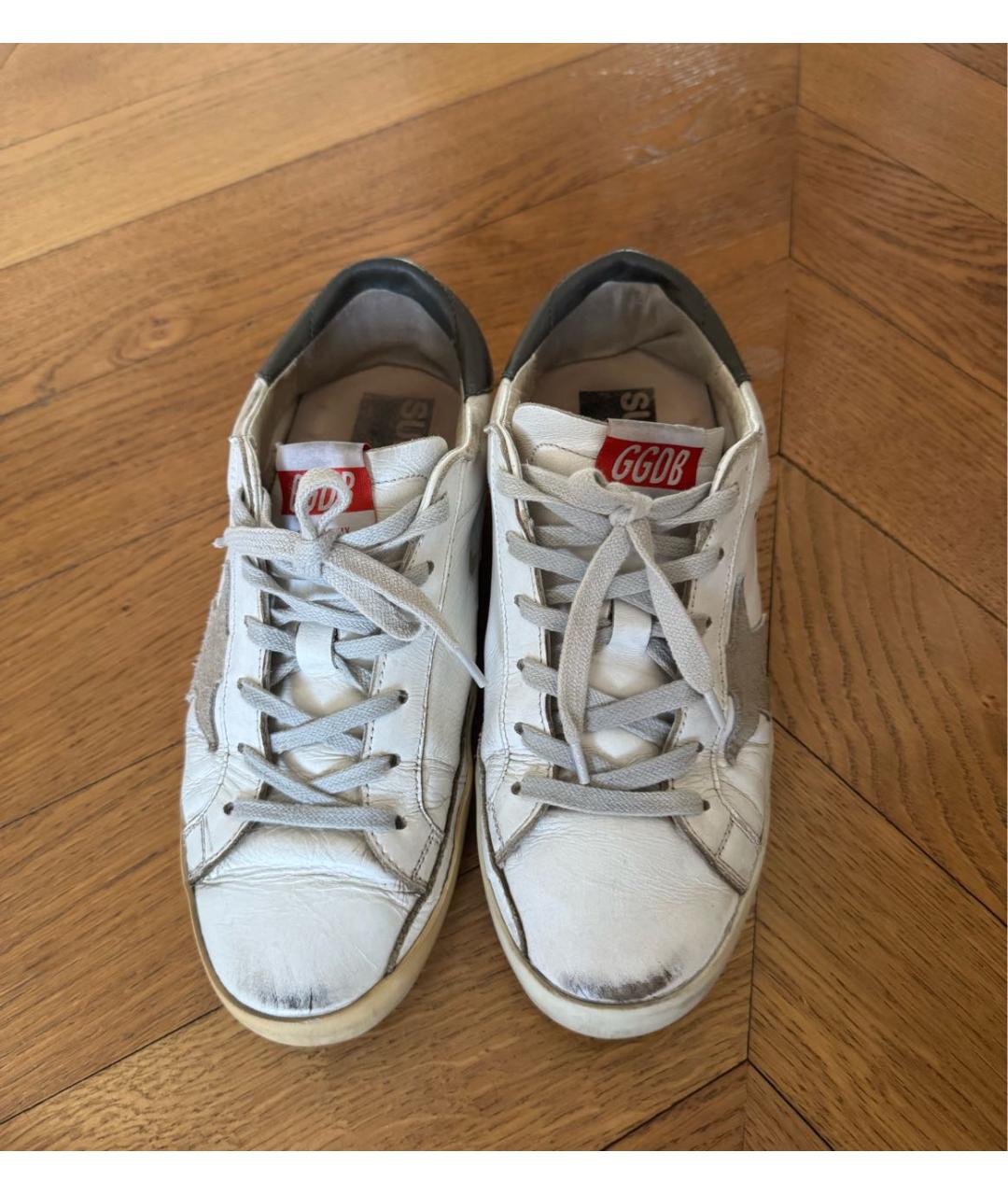 GOLDEN GOOSE DELUXE BRAND Белые кожаные кеды, фото 2