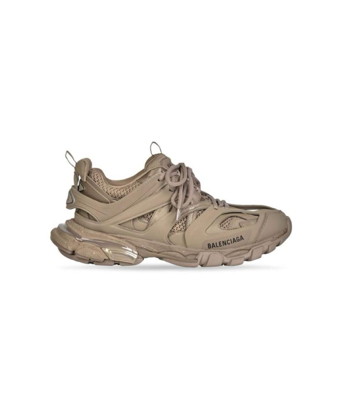 BALENCIAGA Бежевые кожаные кроссовки, фото 1