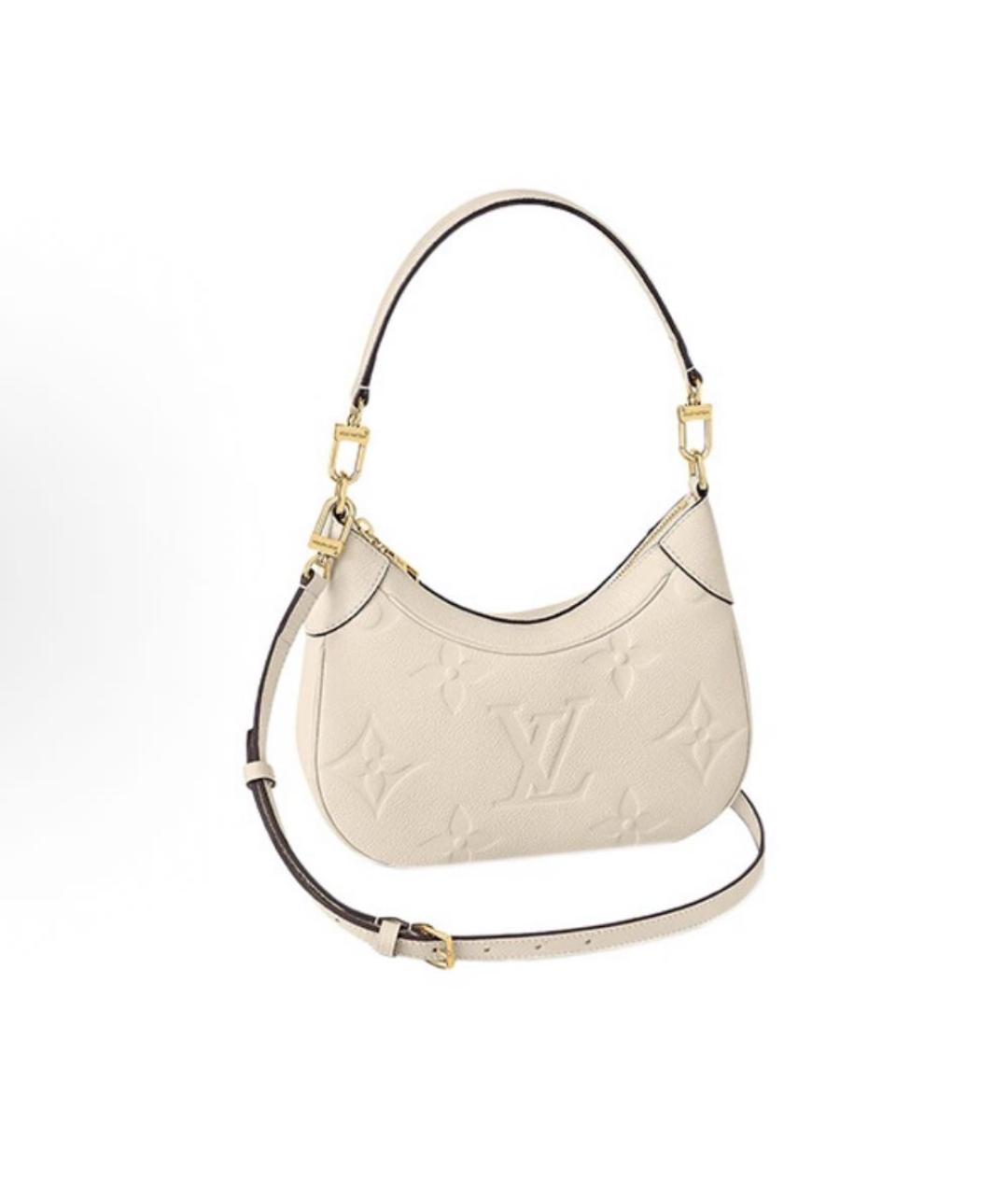 LOUIS VUITTON Бежевая кожаная сумка через плечо, фото 6