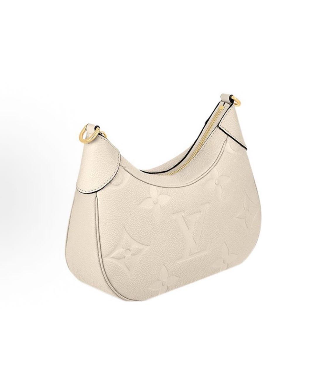 LOUIS VUITTON Бежевая кожаная сумка через плечо, фото 2