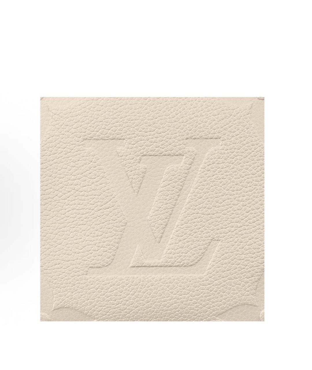 LOUIS VUITTON Бежевая кожаная сумка через плечо, фото 5