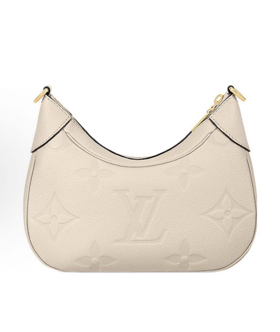 LOUIS VUITTON Бежевая кожаная сумка через плечо, фото 3