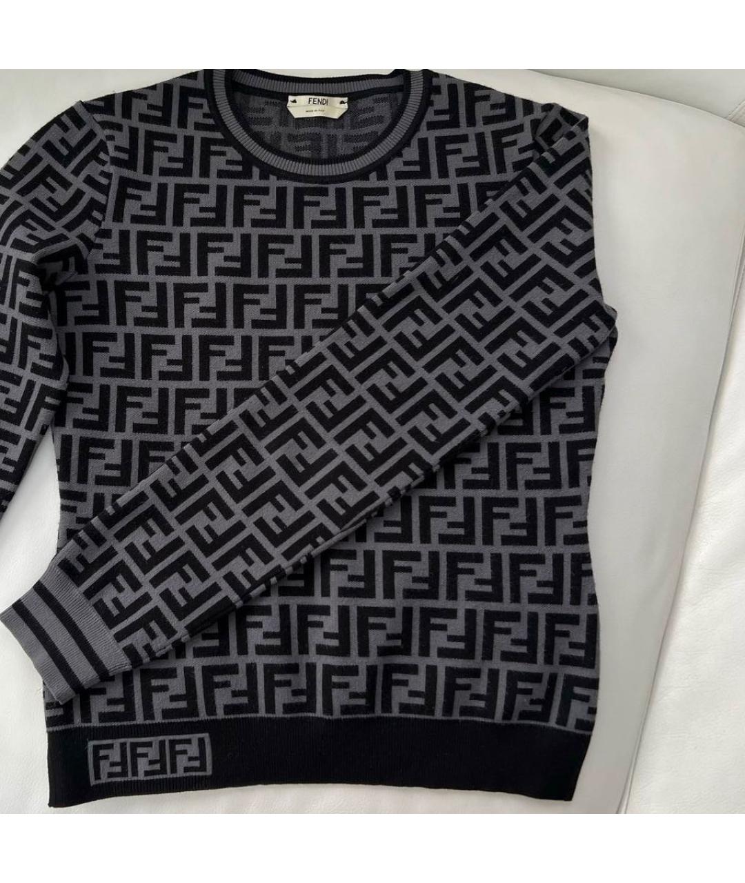 FENDI Черный джемпер / свитер, фото 2