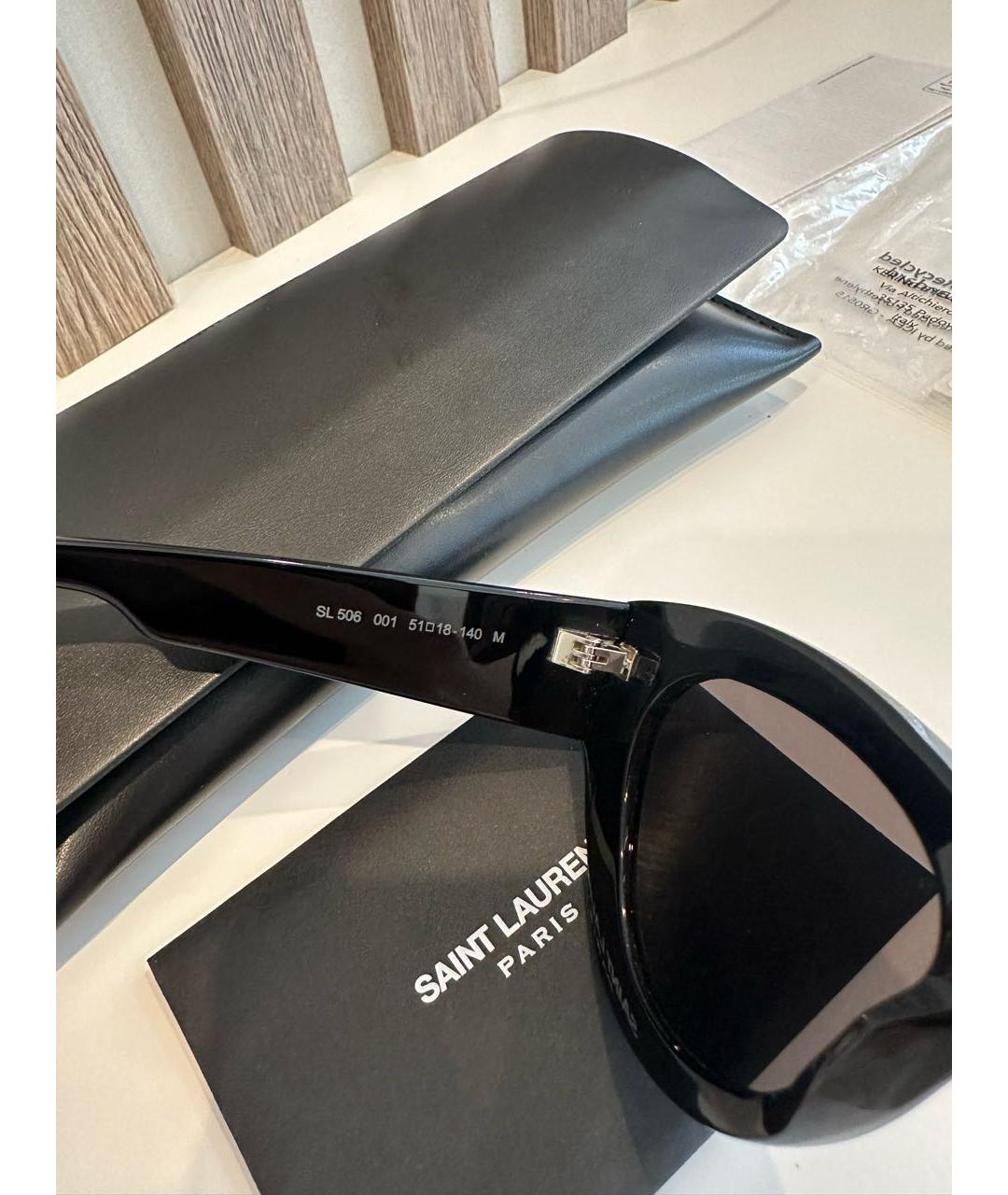 SAINT LAURENT Черные солнцезащитные очки, фото 5