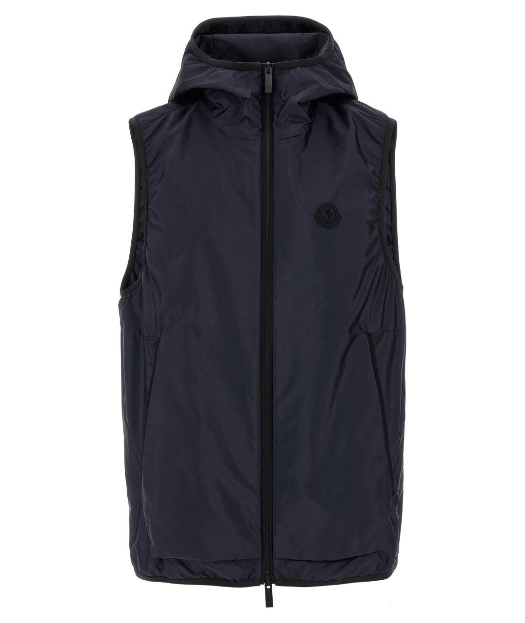 MONCLER Темно-синяя полиамидовая жилетка, фото 1