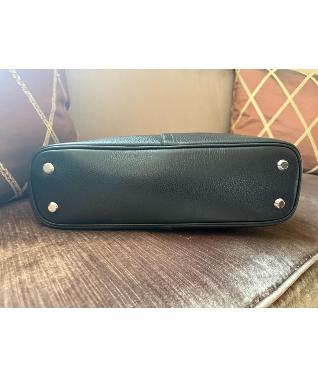 BALENCIAGA Черная кожаная сумка тоут, фото 6