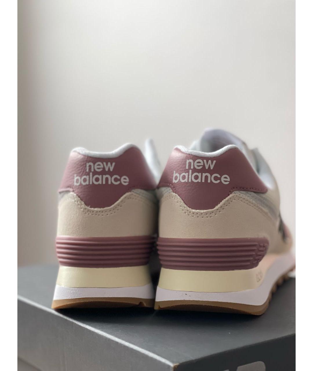 NEW BALANCE Бежевые замшевые кроссовки, фото 5