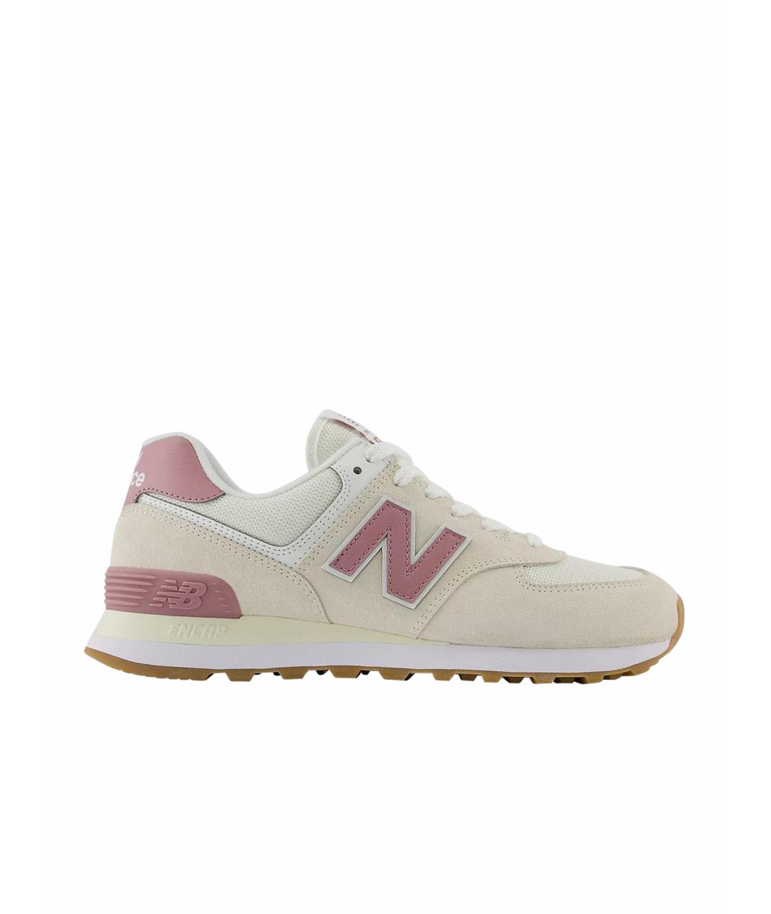 NEW BALANCE Бежевые замшевые кроссовки, фото 1