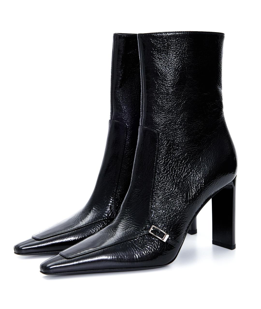 SAINT LAURENT Черные кожаные ботильоны, фото 2