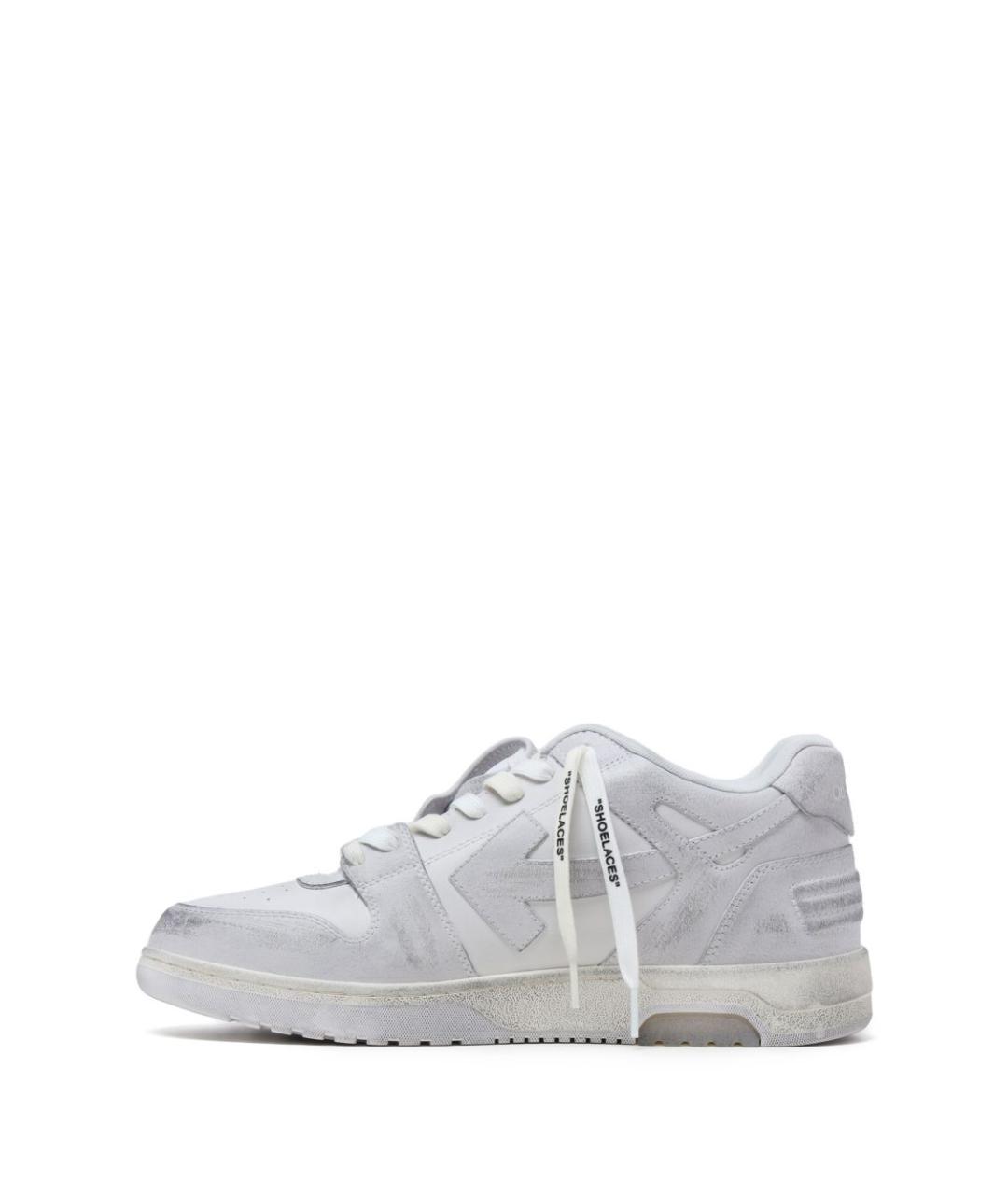 OFF-WHITE Серые кожаные низкие кроссовки / кеды, фото 3