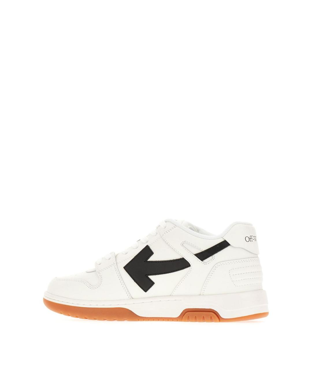 OFF-WHITE Белые кожаные низкие кроссовки / кеды, фото 3