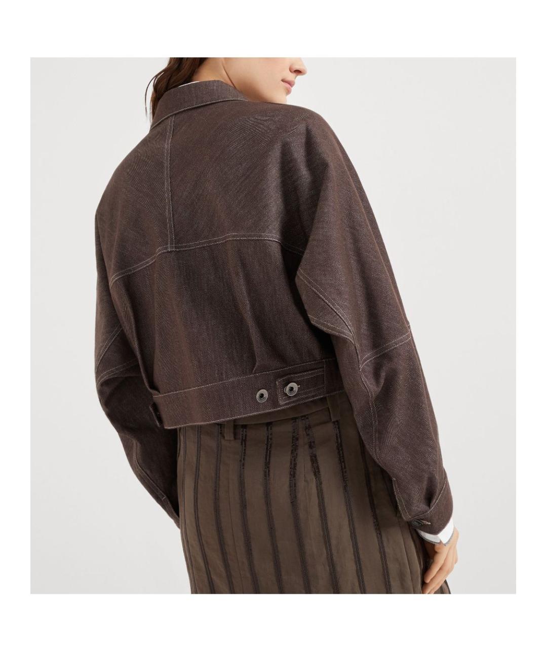 BRUNELLO CUCINELLI Коричневая куртка, фото 3