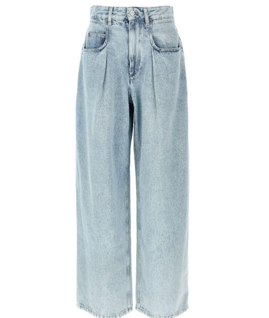 ISABEL MARANT Голубые хлопковые прямые джинсы, фото 2
