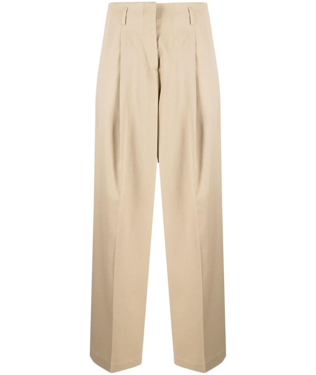 GOLDEN GOOSE DELUXE BRAND Бежевые прямые брюки, фото 1