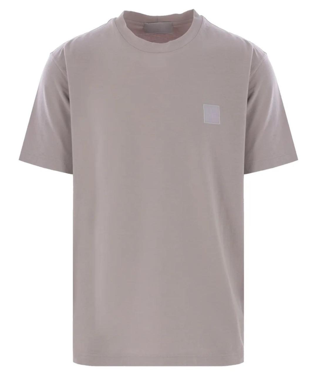 STONE ISLAND Серая хлопковая футболка, фото 1