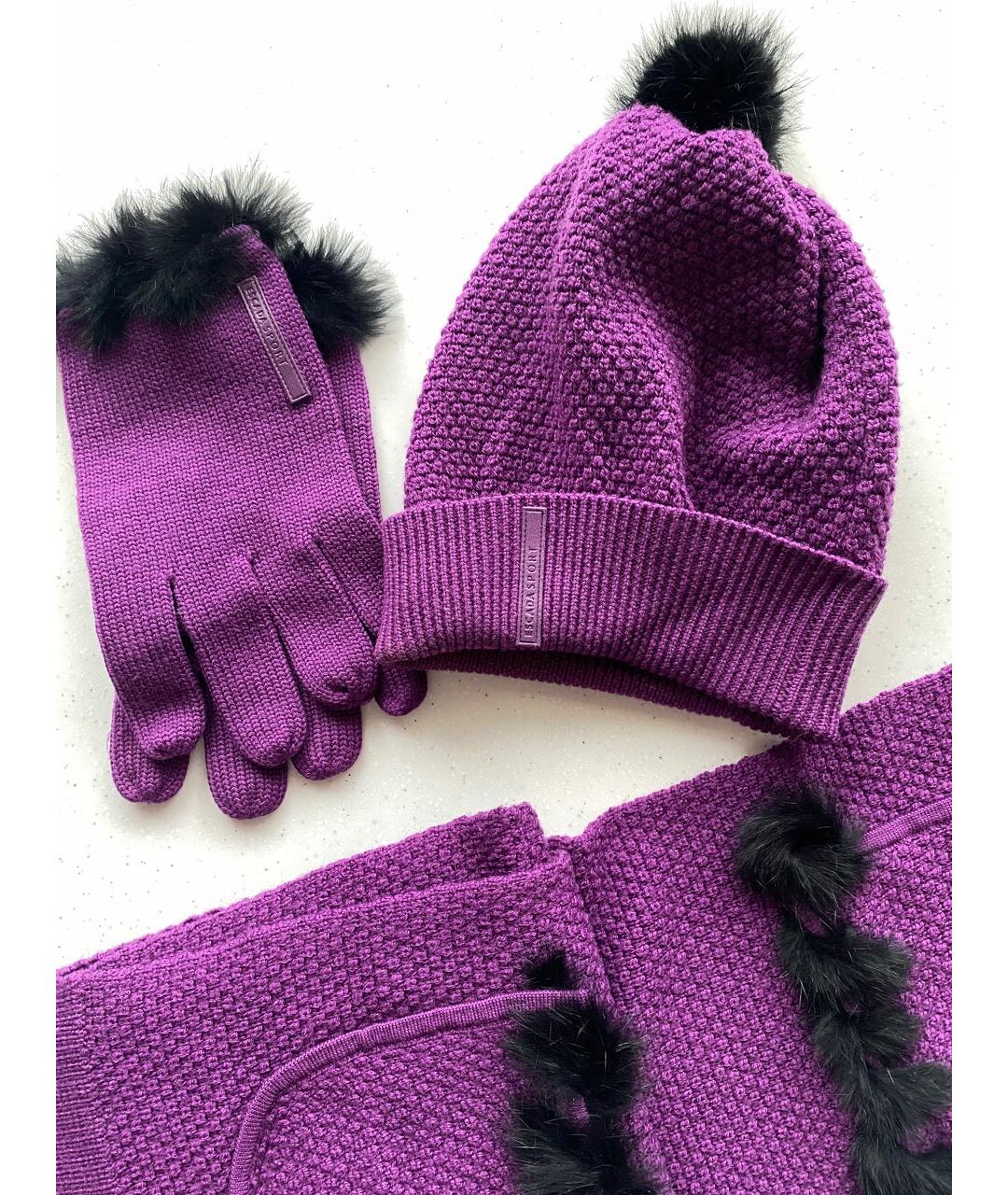 ESCADA Фиолетовая шерстяная шапка, фото 2