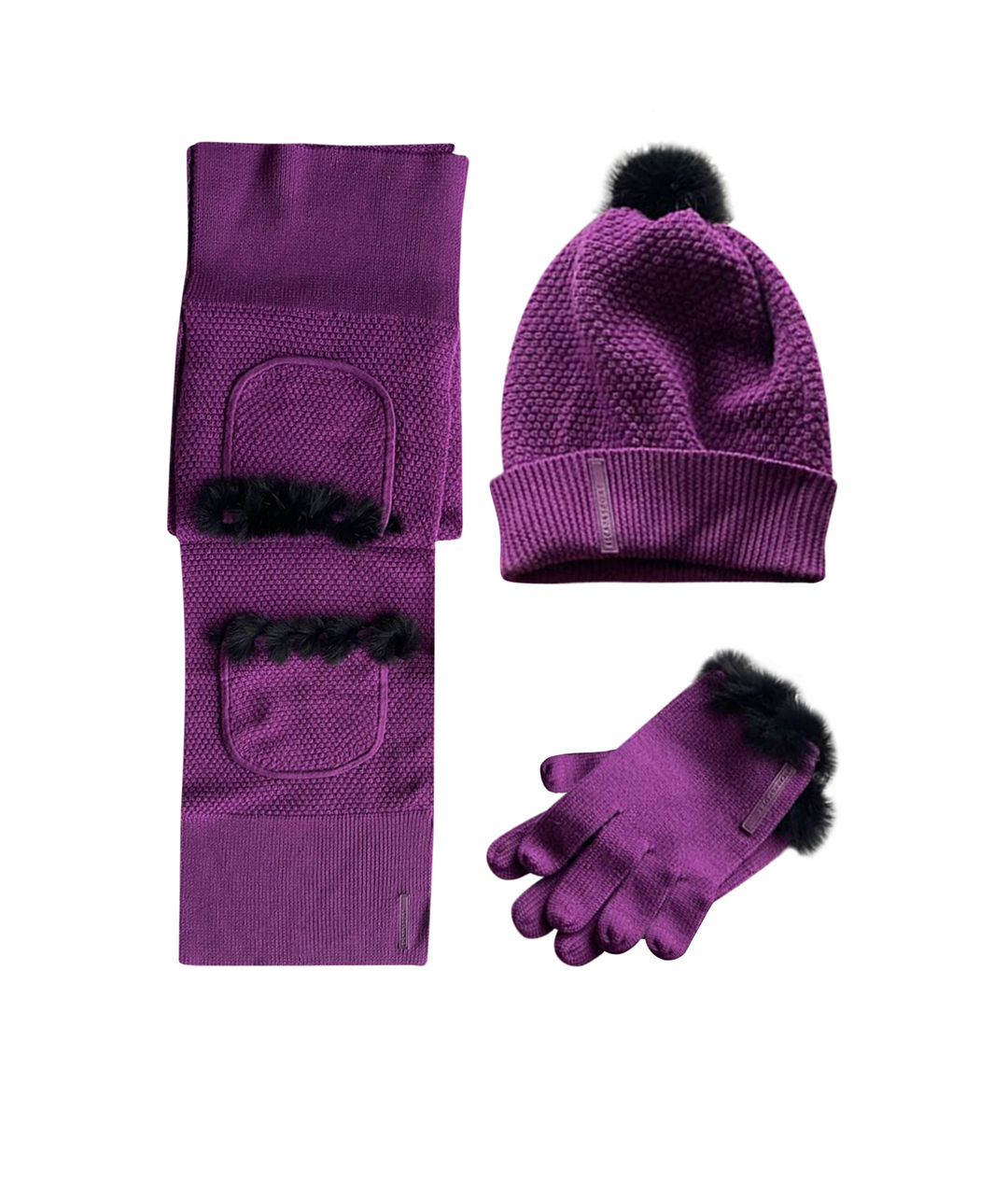 ESCADA Фиолетовая шерстяная шапка, фото 1