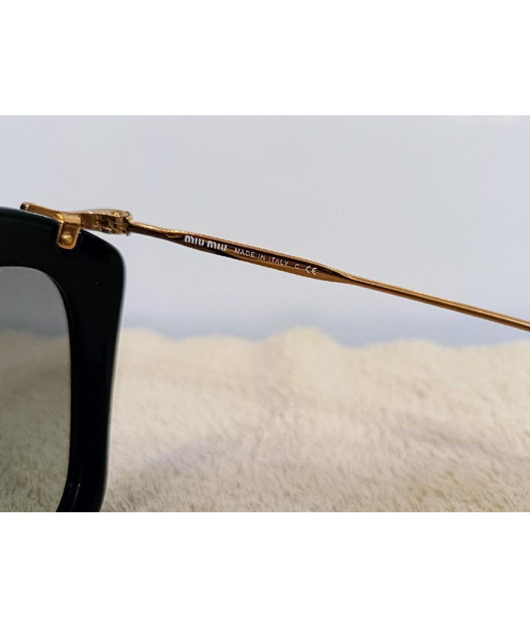 MIU MIU Черные пластиковые солнцезащитные очки, фото 6
