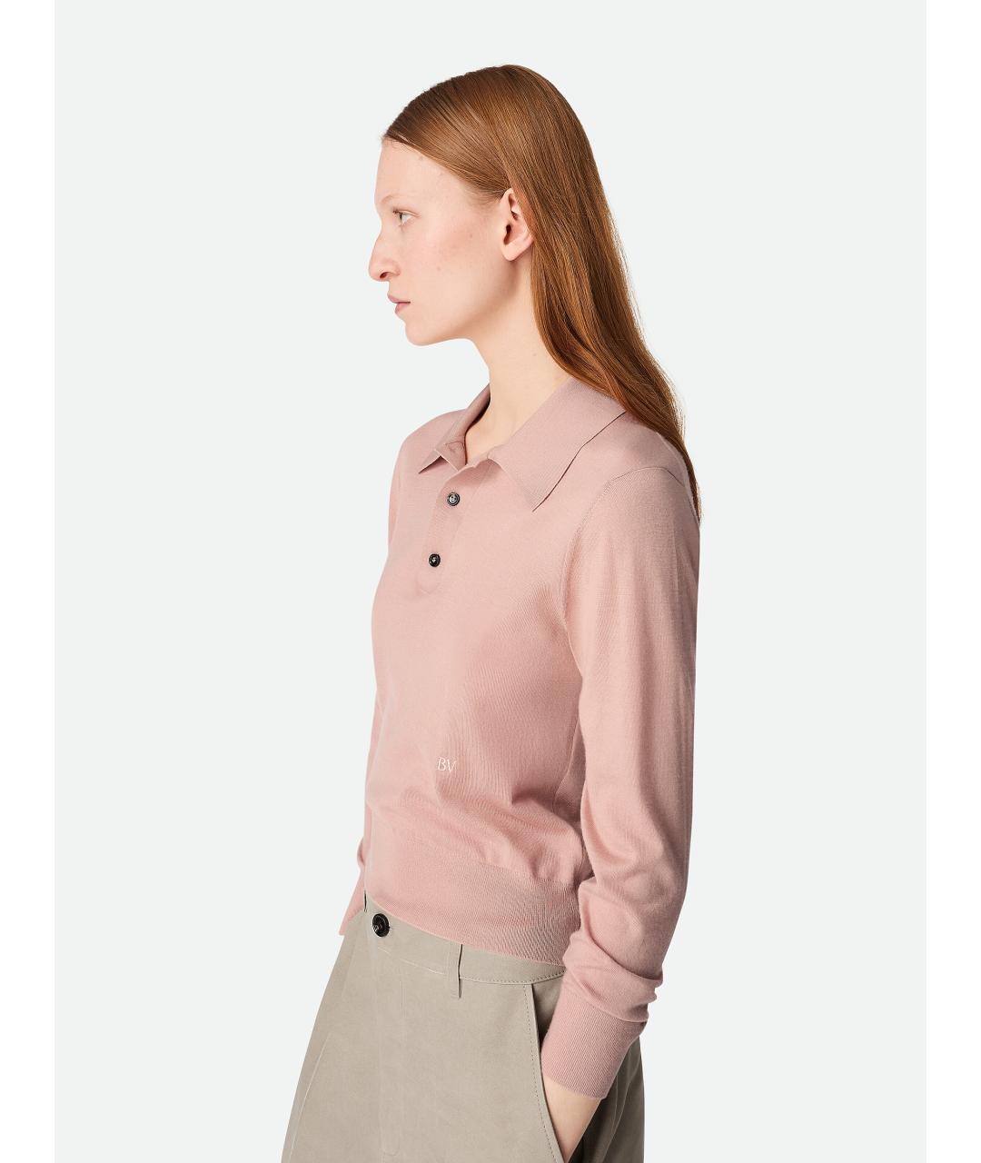 BOTTEGA VENETA Розовый кашемировый джемпер / свитер, фото 3