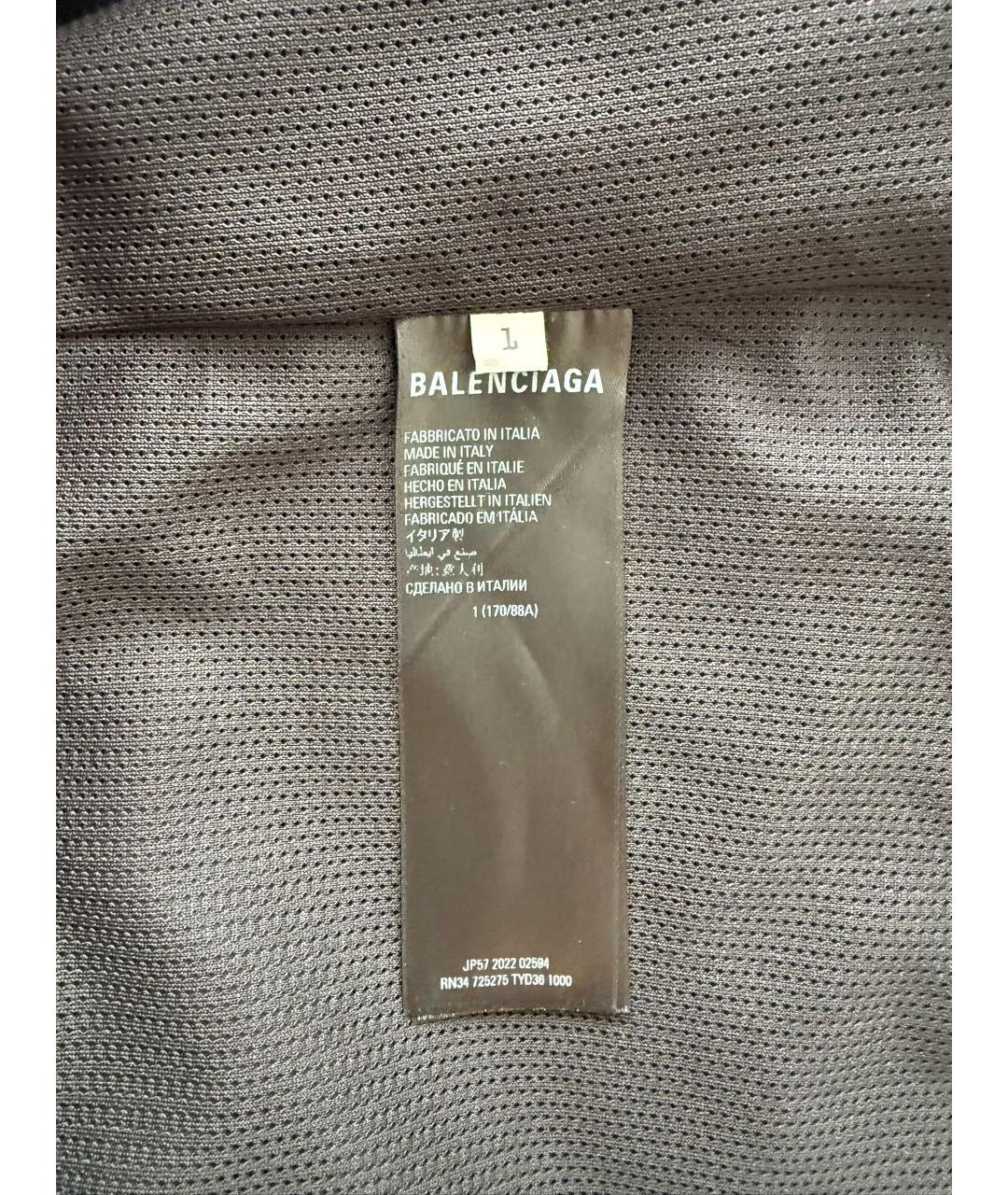 BALENCIAGA Черная полиэстеровая куртка, фото 4