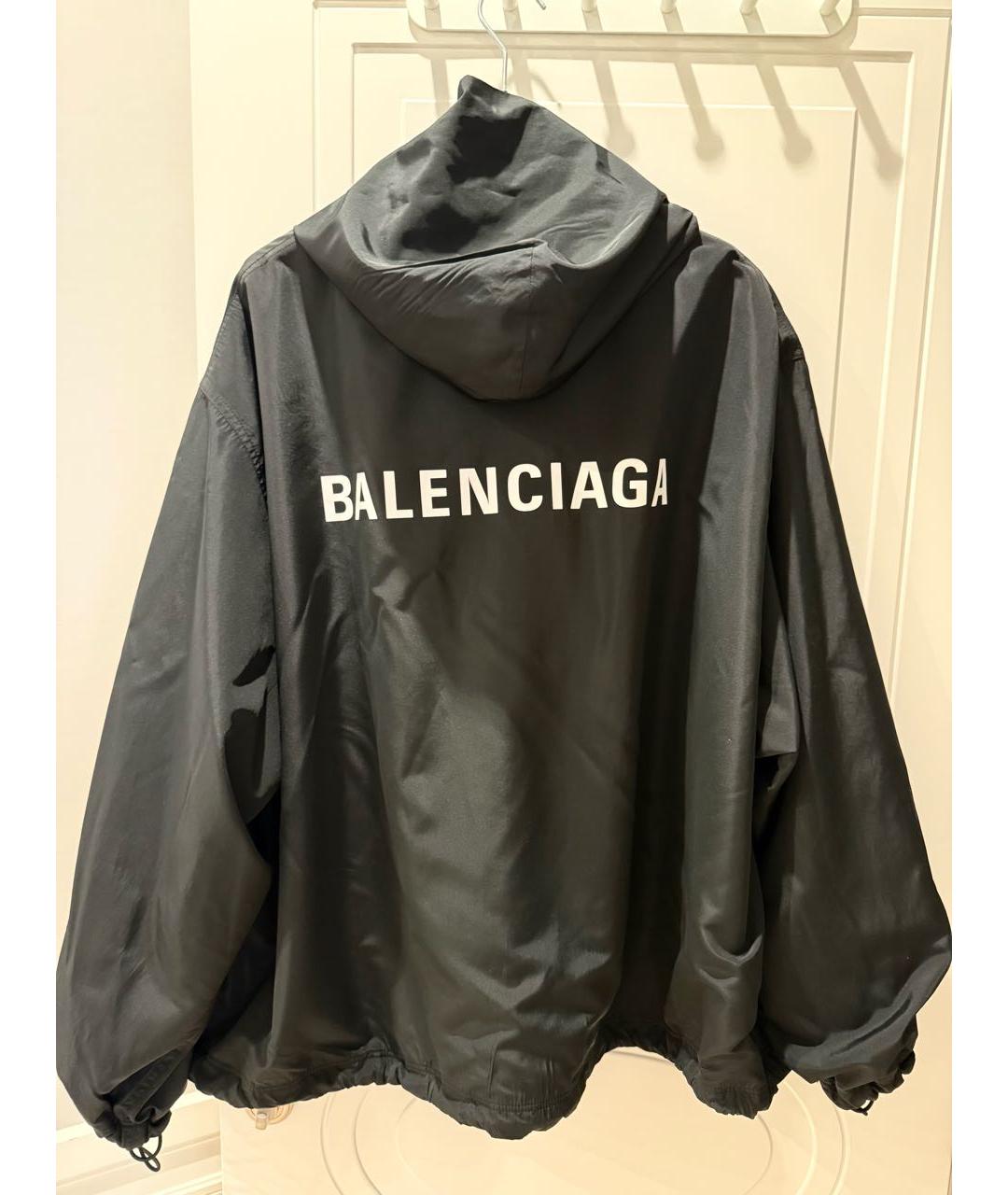 BALENCIAGA Черная полиэстеровая куртка, фото 6