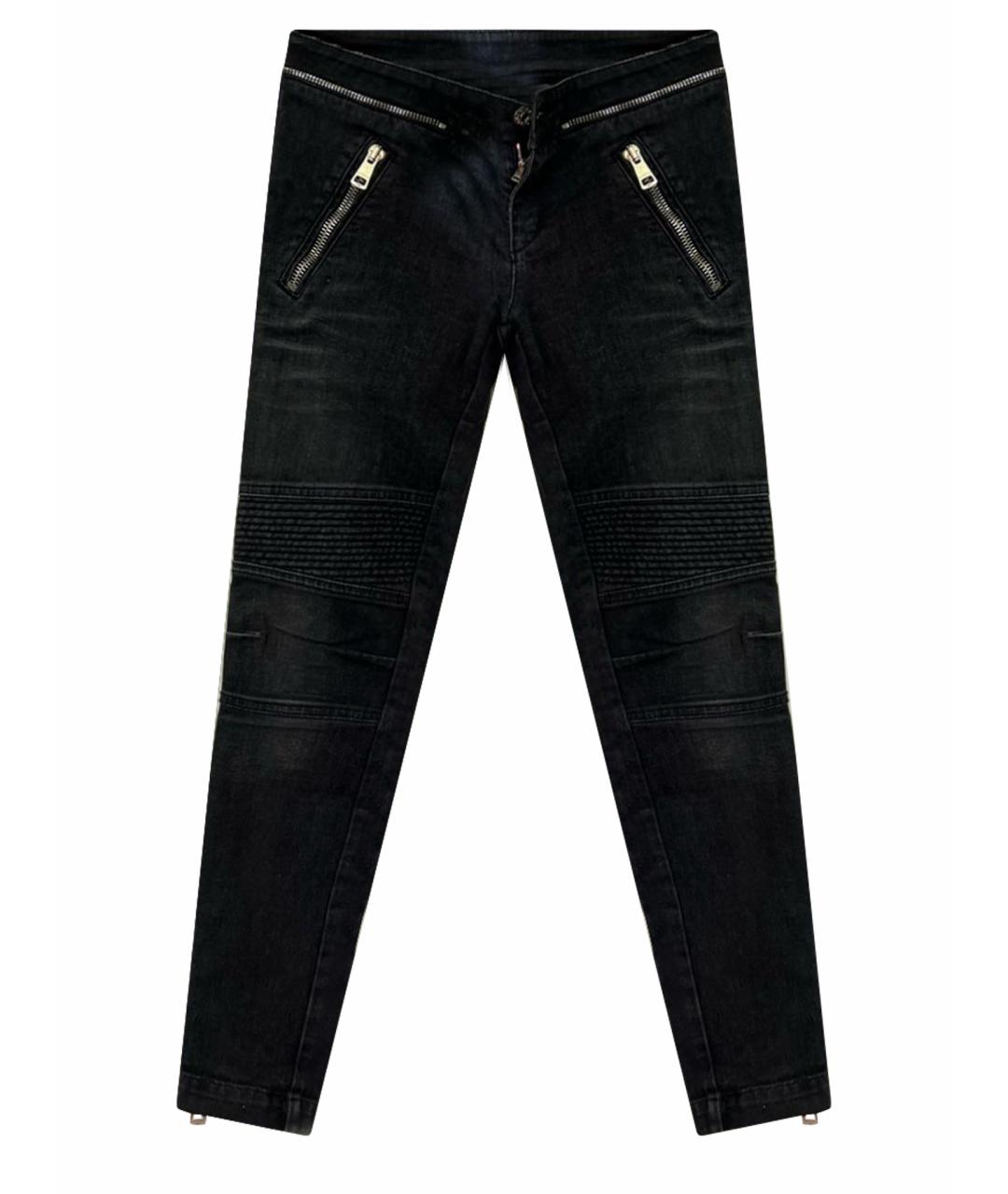 GUCCI Антрацитовые хлопковые джинсы слим, фото 1