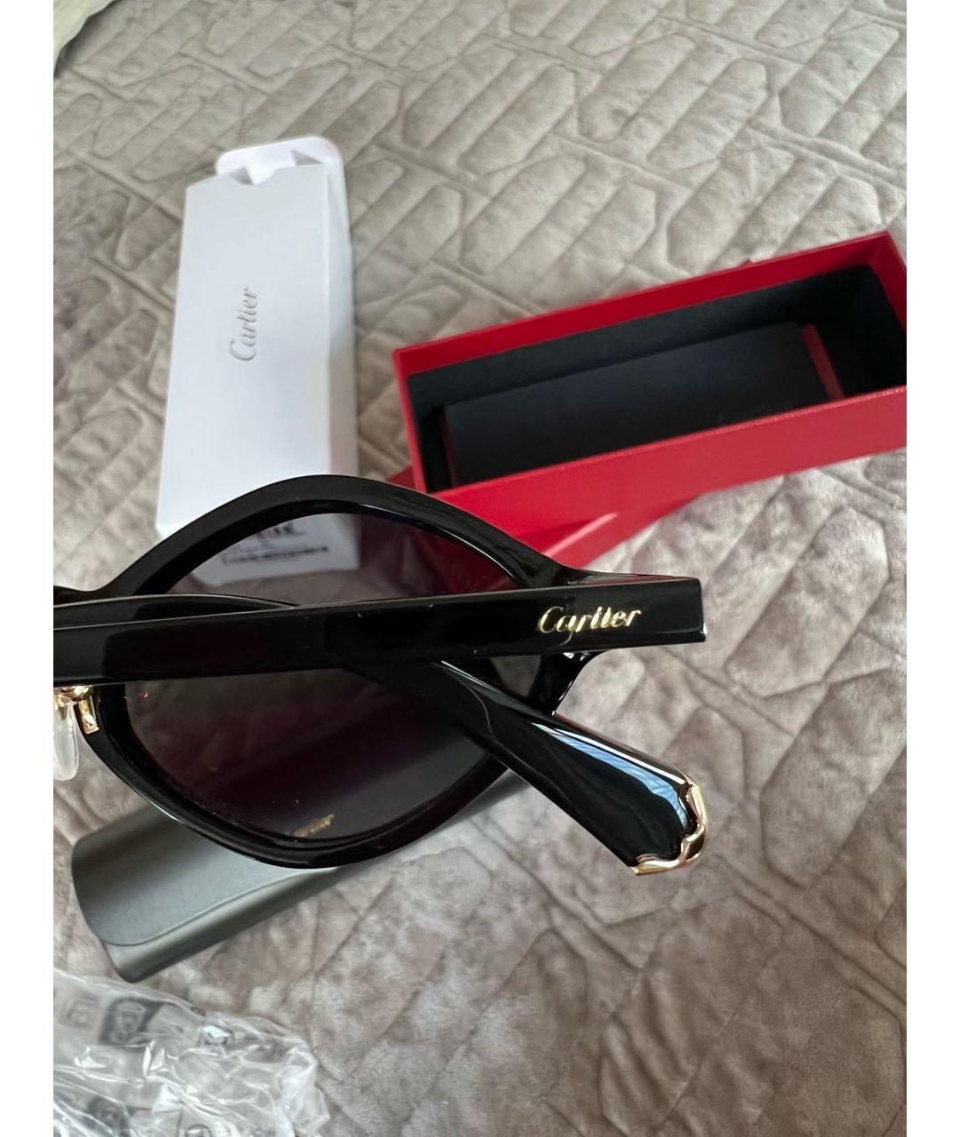 CARTIER Черные пластиковые солнцезащитные очки, фото 3