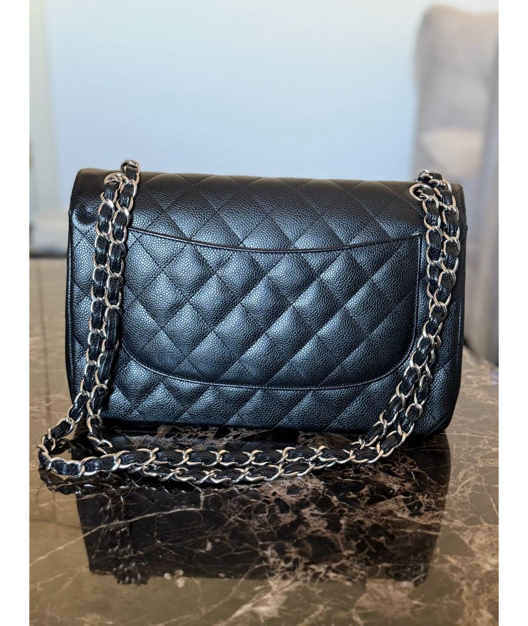CHANEL Черная кожаная сумка через плечо, фото 3