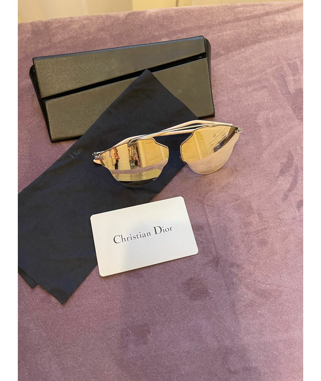 CHRISTIAN DIOR PRE-OWNED Золотые солнцезащитные очки, фото 4