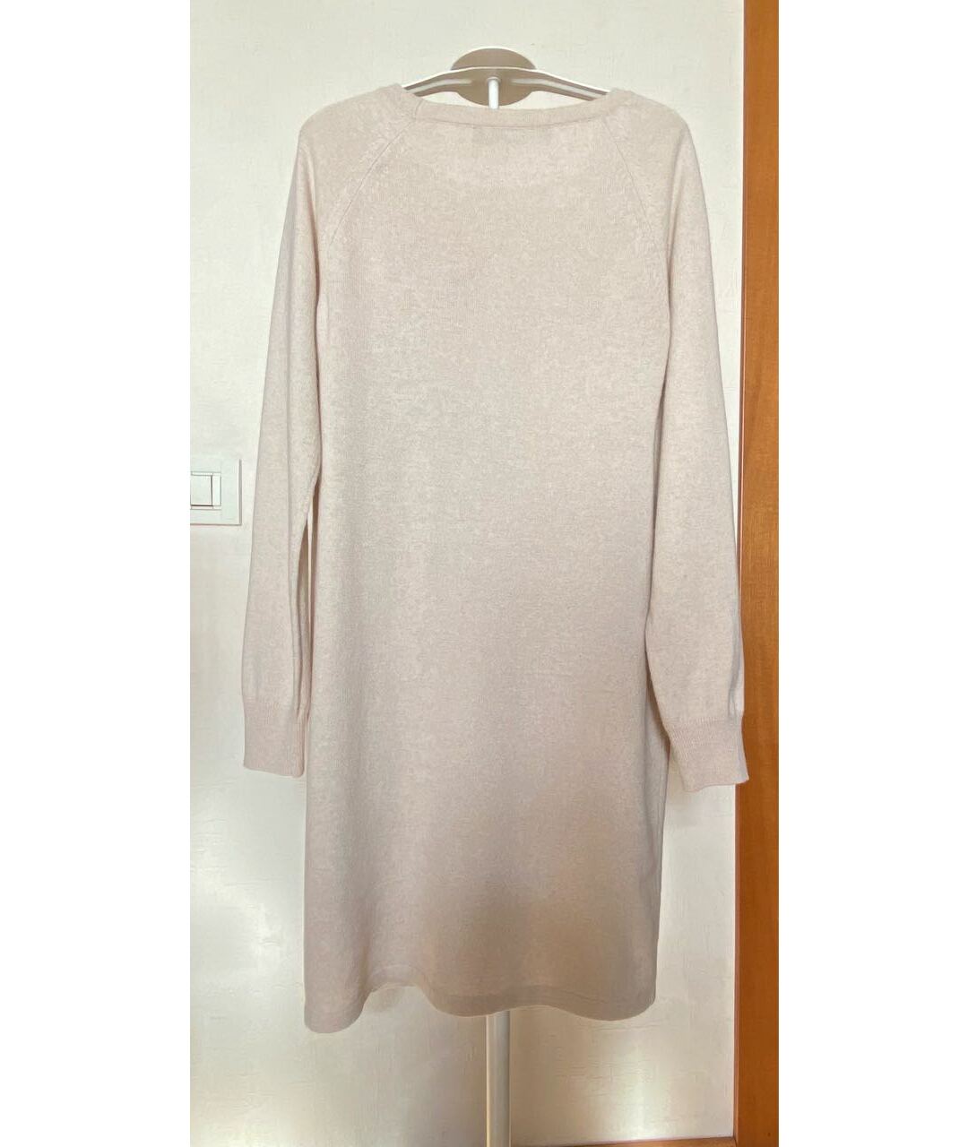 LOVE MOSCHINO Бежевое шерстяное повседневное платье, фото 5