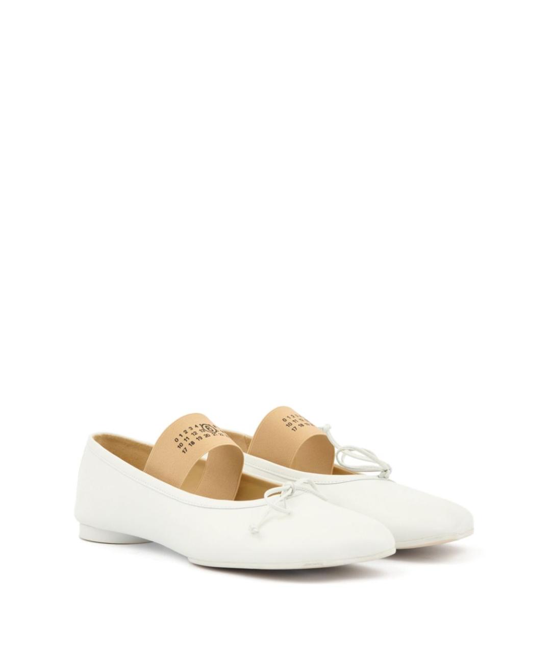 MM6 MAISON MARGIELA Белые кожаные балетки, фото 2