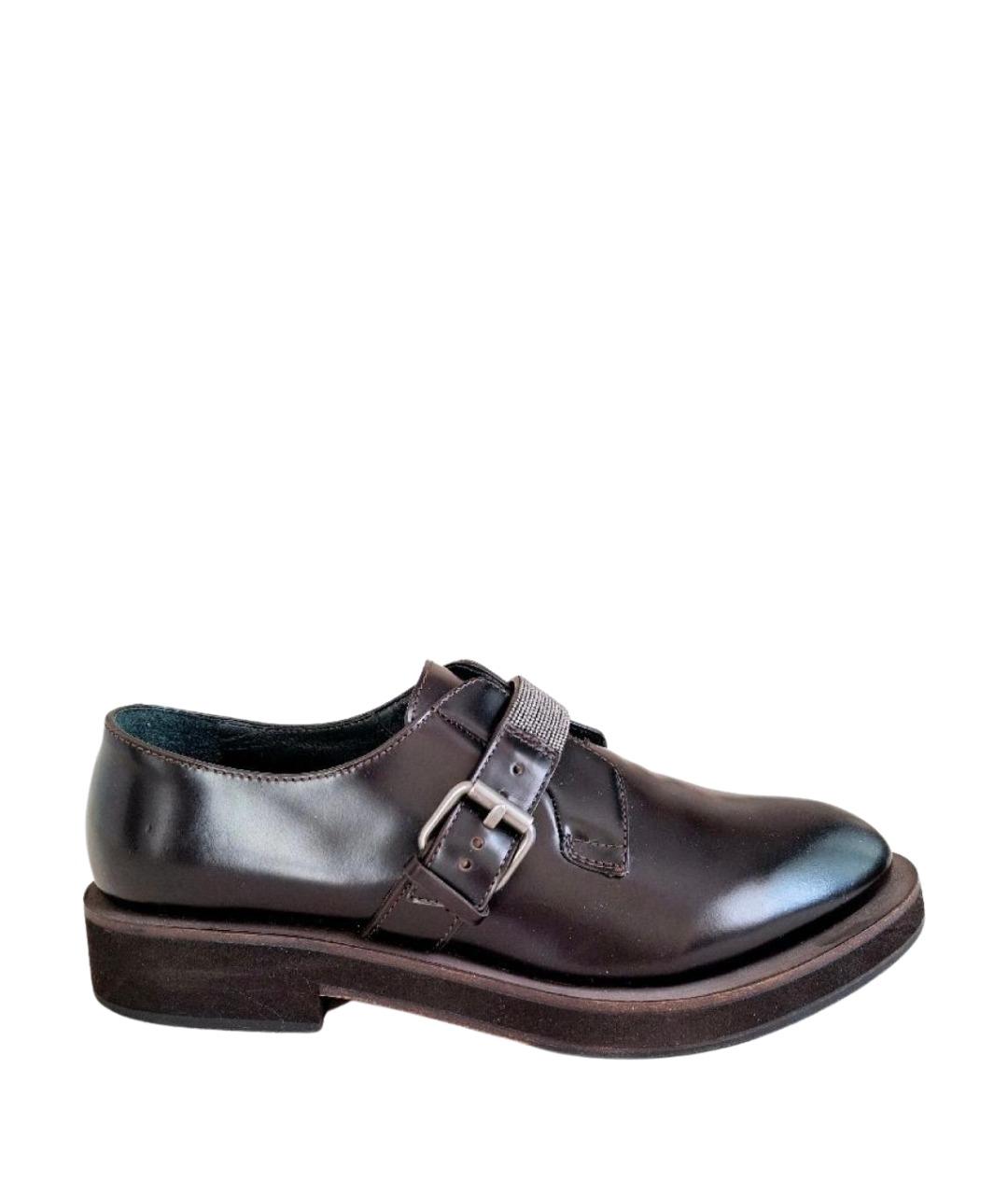 BRUNELLO CUCINELLI Коричневые кожаные брогги и оксфорды, фото 1