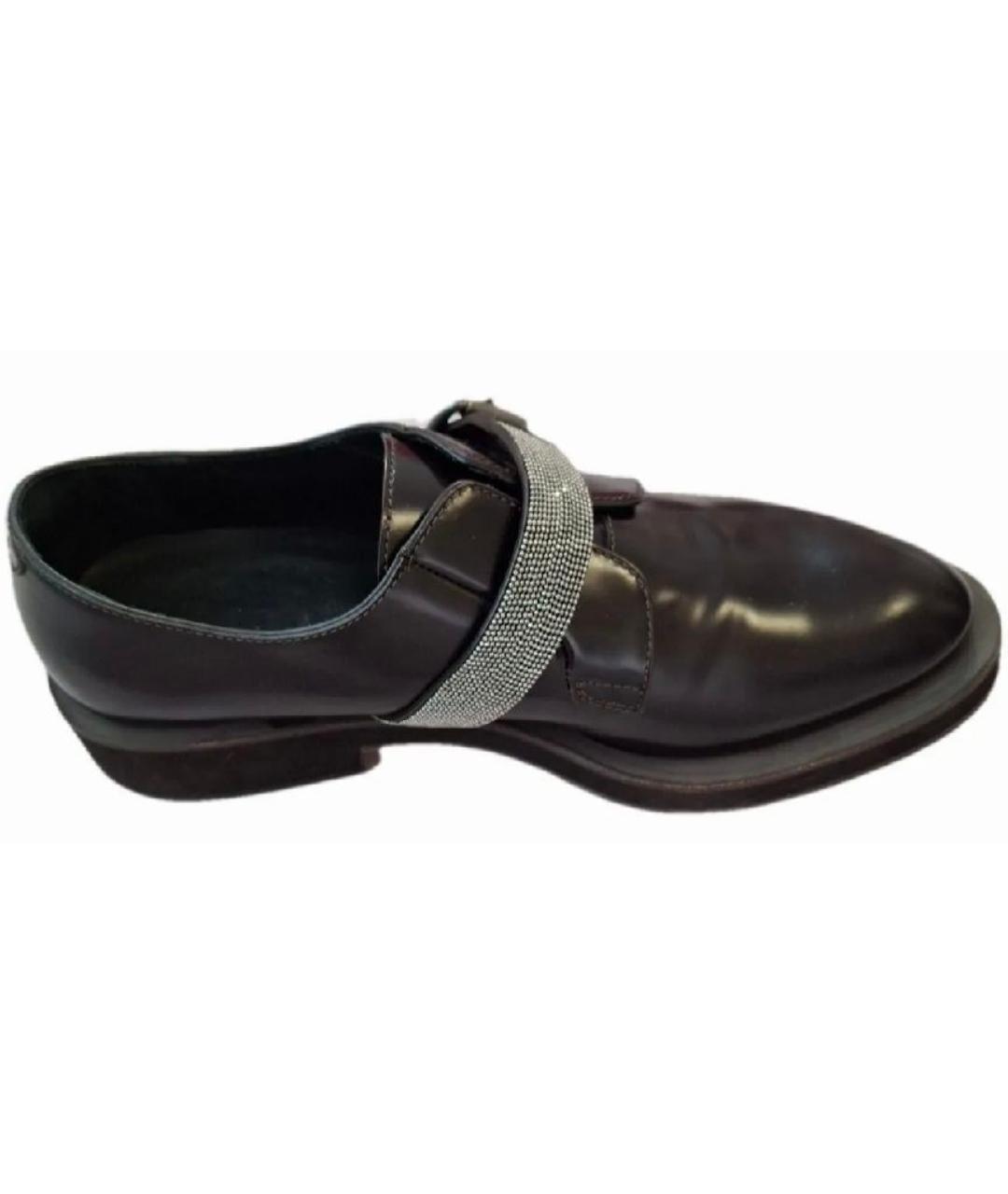 BRUNELLO CUCINELLI Коричневые кожаные брогги и оксфорды, фото 5