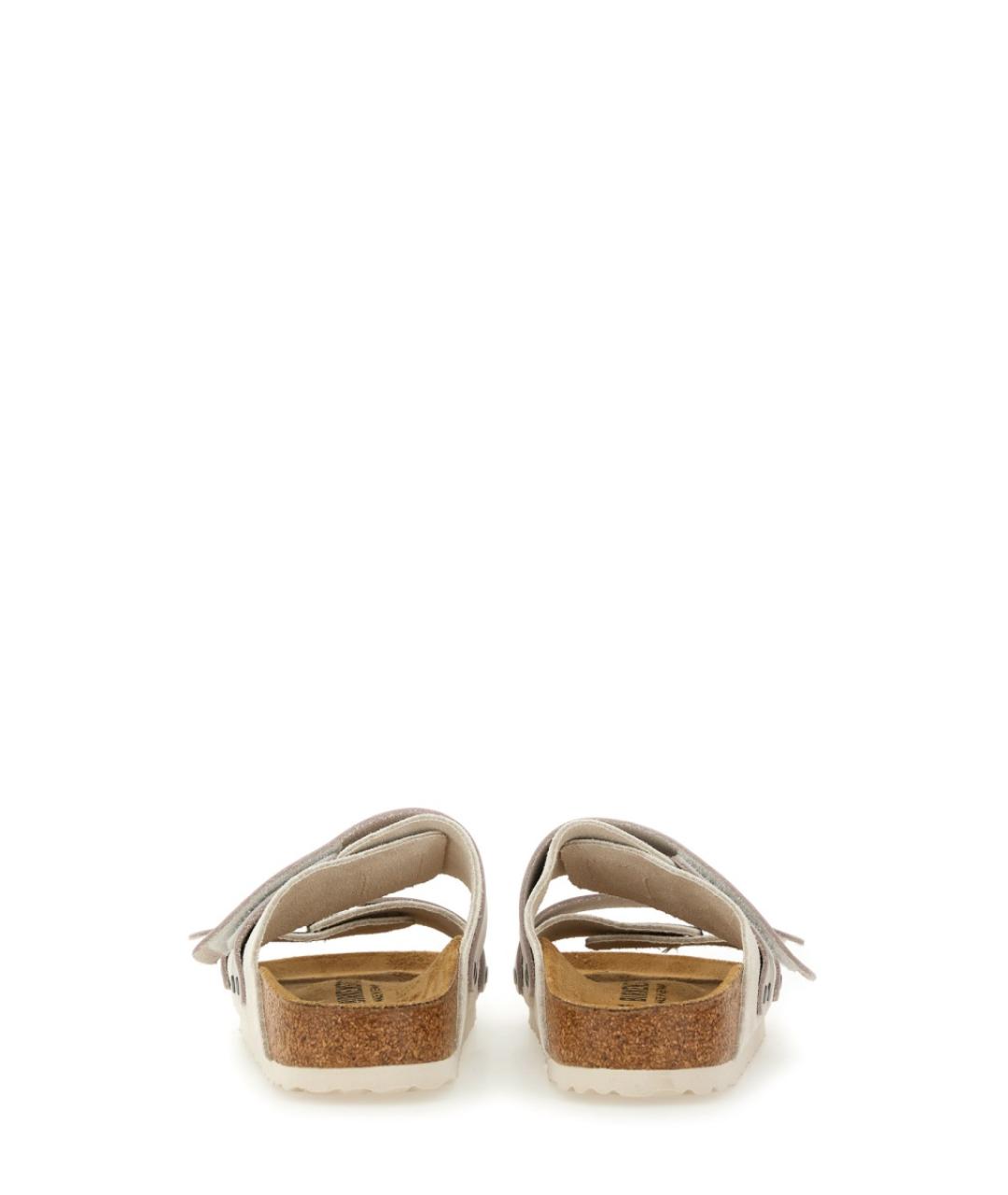 BIRKENSTOCK Белые кожаные шлепанцы, фото 3