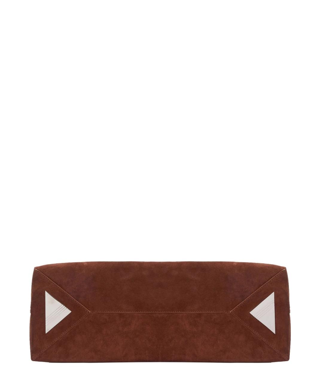 THE ATTICO Коричневая замшевая сумка тоут, фото 4