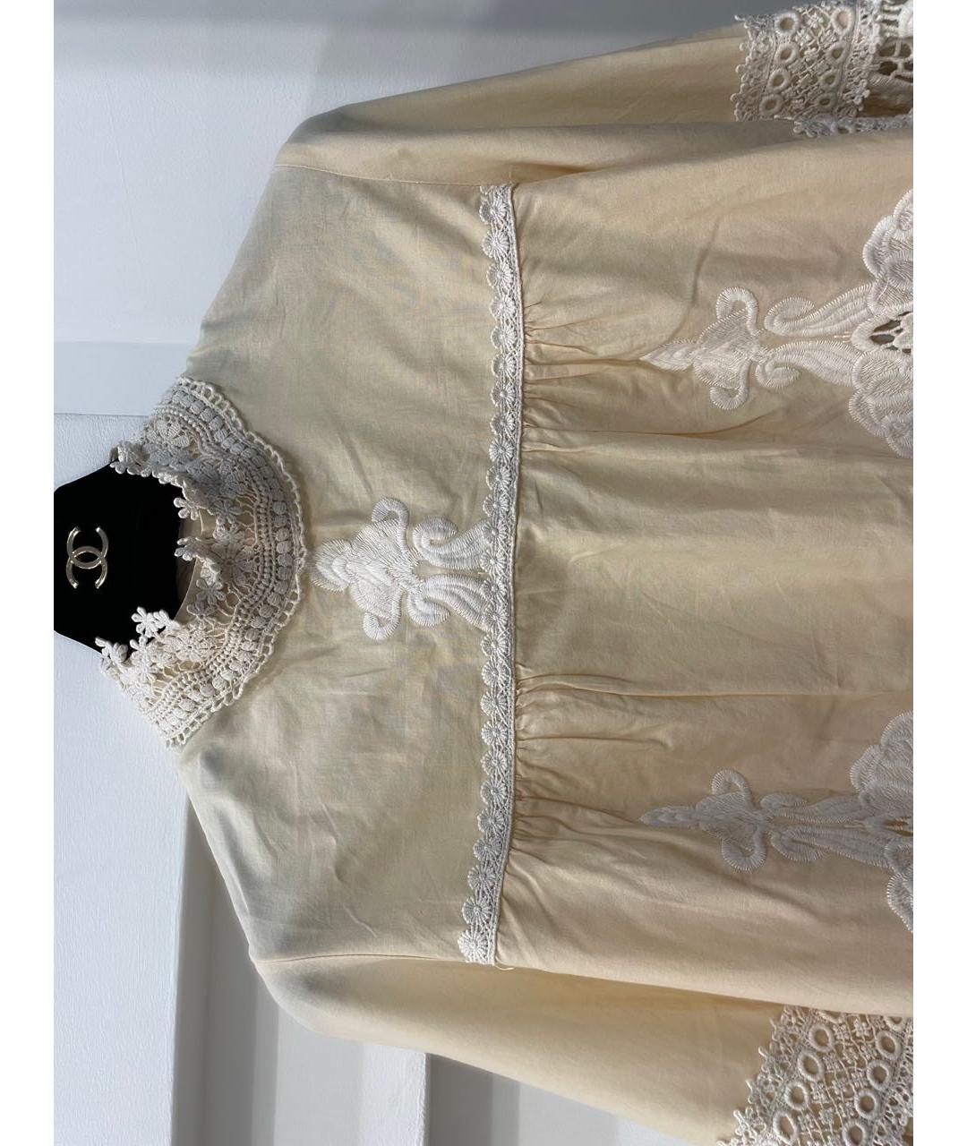 ANNA SUI Бежевая хлопковая блузы, фото 5