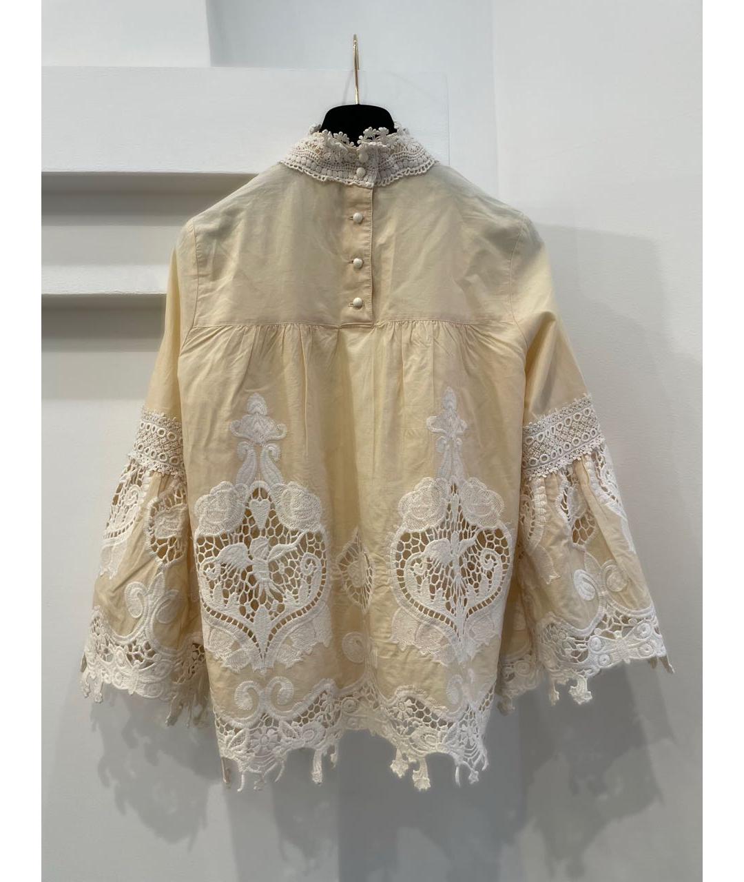 ANNA SUI Бежевая хлопковая блузы, фото 4