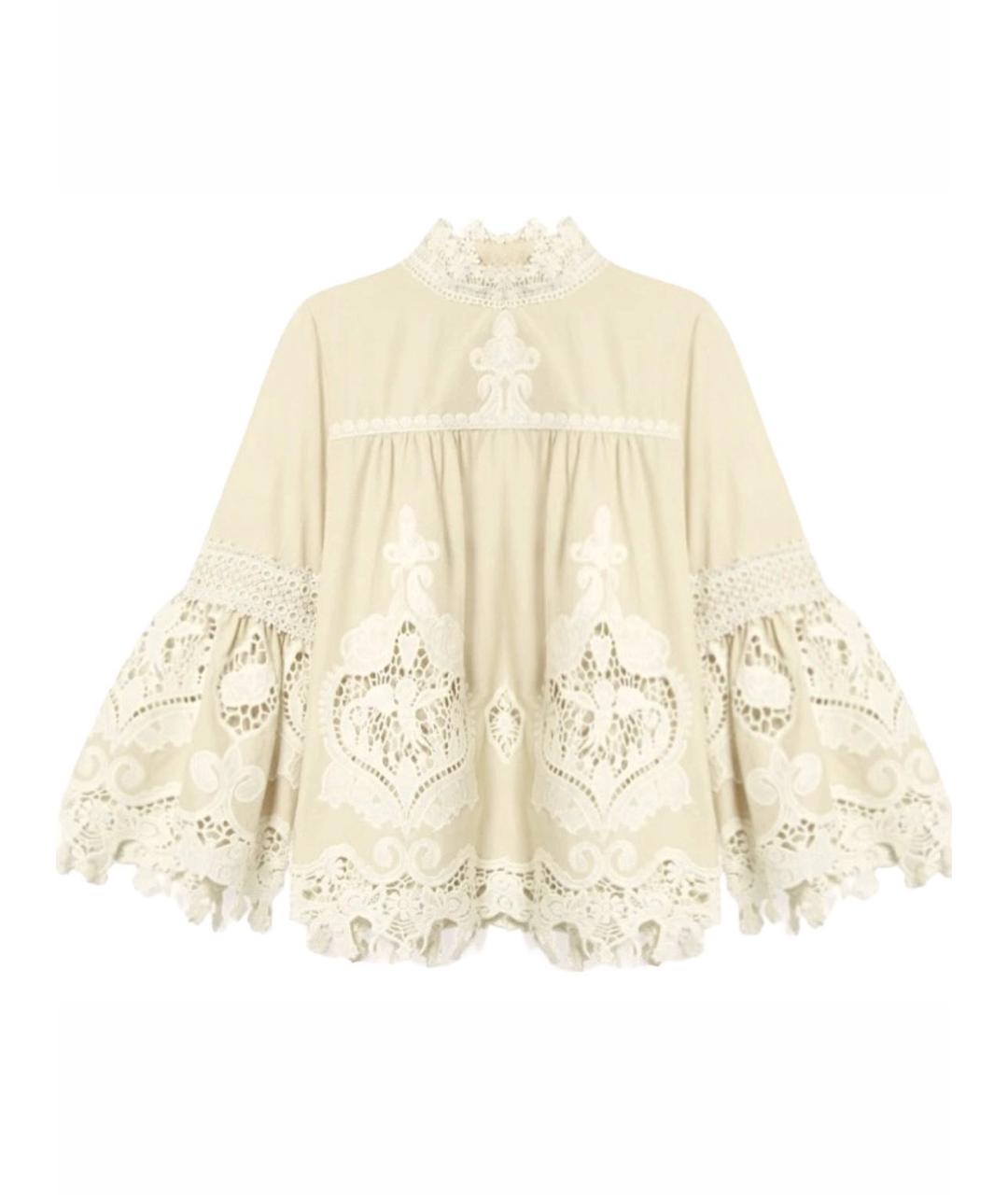 ANNA SUI Бежевая хлопковая блузы, фото 1