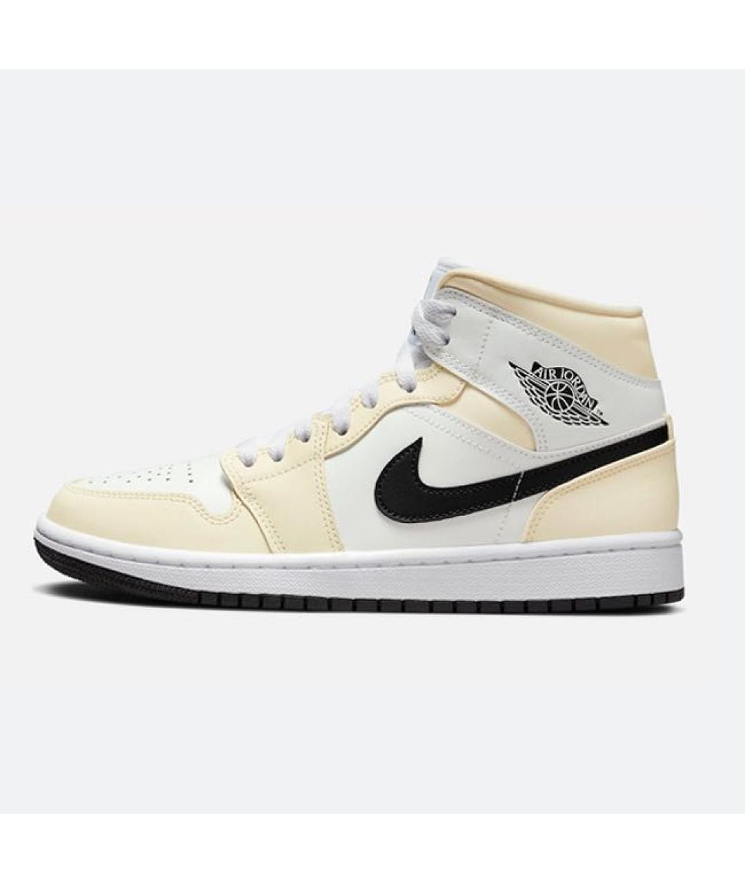 JORDAN Бежевые кожаные кроссовки, фото 6