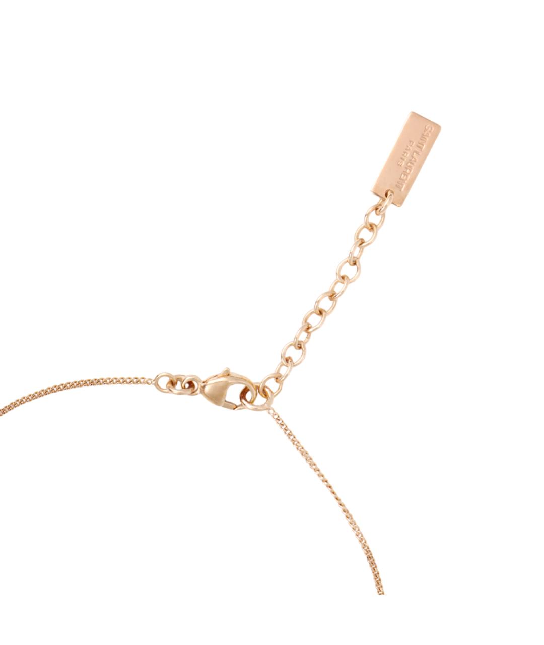 SAINT LAURENT Розовый латунный браслет, фото 3