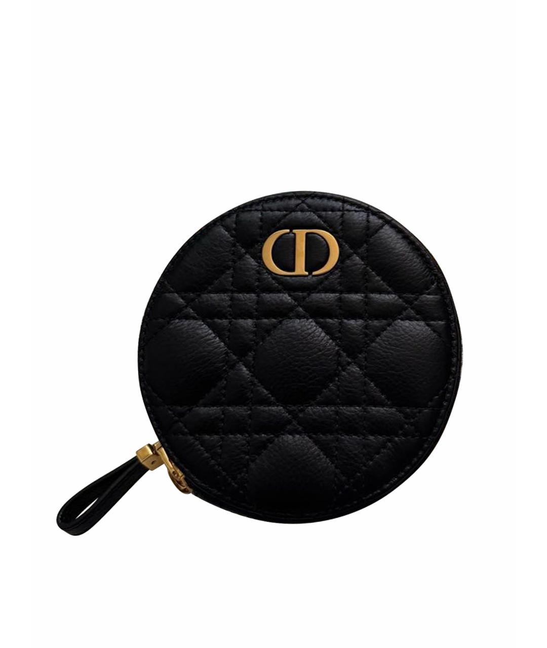CHRISTIAN DIOR Черная кожаная сумка через плечо, фото 1