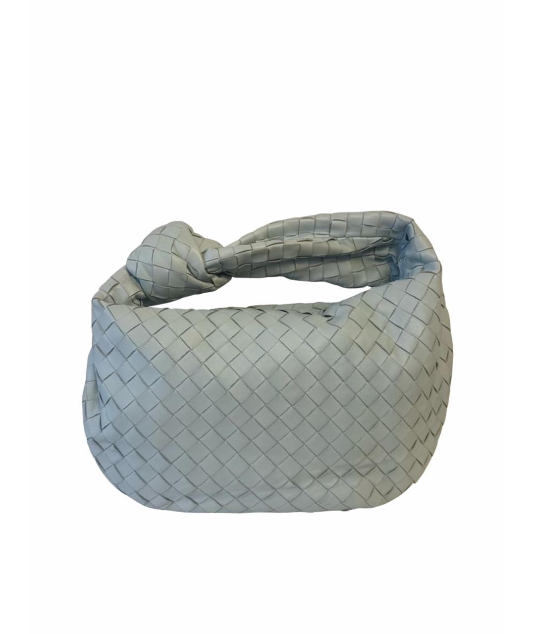 BOTTEGA VENETA Голубая кожаная сумка с короткими ручками, фото 1